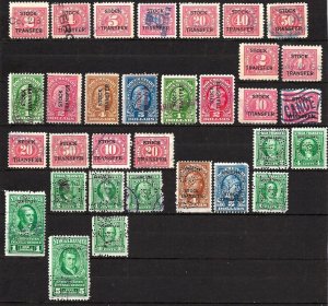 United States - 32 Different Stock Transfers Used