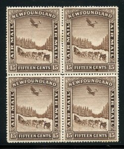 NEWFOUNDLAND SCOTT #C6 & 9 BLOCK VF  MINT NEVER HINGED--SCOTT $52.40