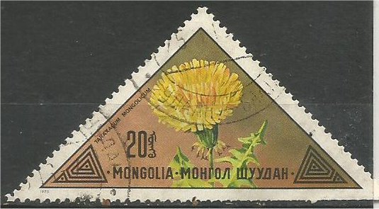 MONGOLIA, 1973, CTO 20m, Flowers Scott 746