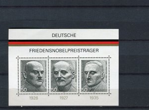 GERMANY; WEST pictorial SHEET fine Mint MNH unmounted, 1975