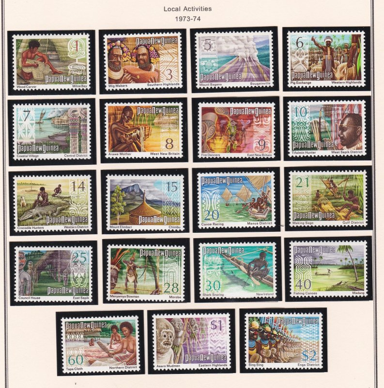 Papua New Guinea # 369-388, Local Activities, LH & NH, 1/3 Cat.