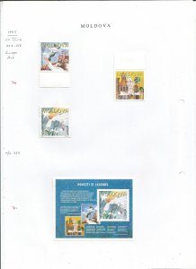 MOLDOVA - 1997 - Europa, Art - Perf 3v Set & Souv Sheet - M N H