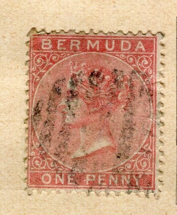 BERMUDA; 1865 early classic issue used 1d. value