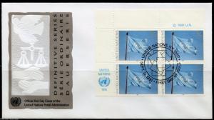 UNITED NATIONS 1991 BANNING CHEMICAL WEAPONS & DEFINITIVE IMPRINT BLOCKS FDCs