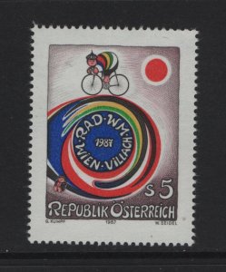 Austria  #1407  MNH 1987  cycling championships