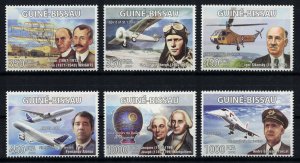 GUINEA-BISSAU 2008 - Pioneers of aeronautics /complete set MNH