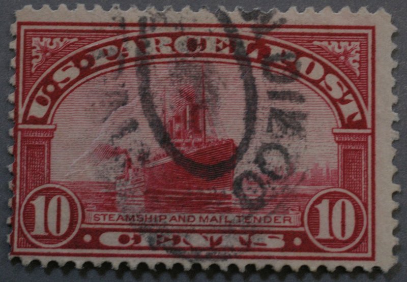 United States #Q6 10 Cent Parcel Post Used Oval City Cancel