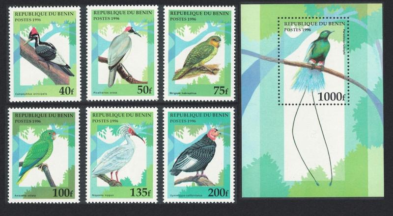 Benin Birds 6v+MS issue 1996 SG#1425-MS1431