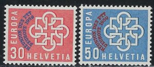 Switzerland 376-77 MLH 1959 Overprints (an4488)