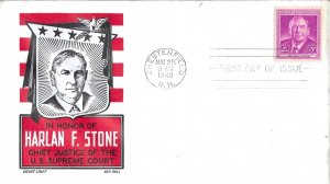 1948 FDC, #965, 3c Harlan Fiske Stone, Cachet Craft/Boll
