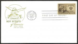 U.S.A. SC#995 Boy Scouts of America - House of Farnum Cachet (1950) FDC