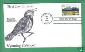 #2444 Wyoming Statehood -Seldom Seen RJW CACHET