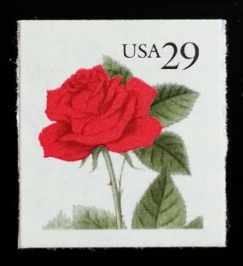 1993 29c Red Rose, Booklet Single Scott 2490 Mint F/VF NH