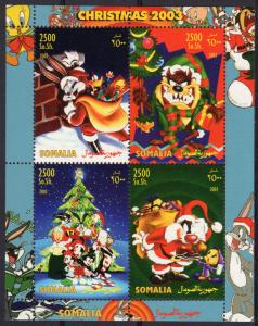 Somalia 2003 Looney Tunes/Disney/Christmas 2003 Sheetlet #2 (4) MNH