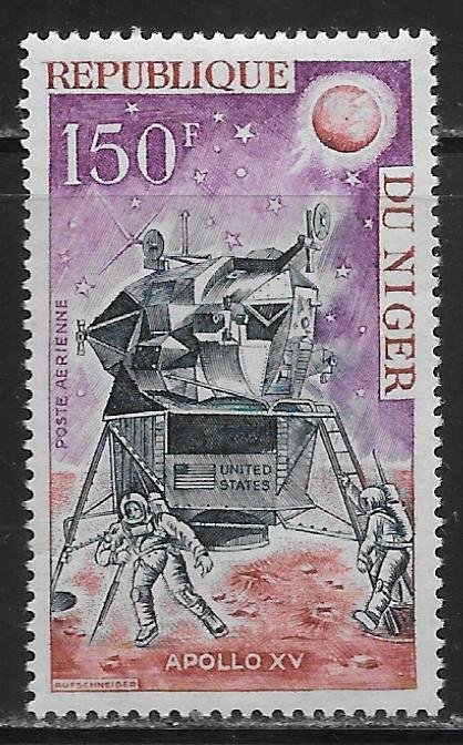 Niger C162 Apollo 15 Moon Landing single MNH (sch)