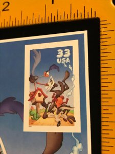 3392c Imperforate Pane of 1, Road Runner Souvenir Sheet