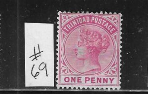 TRINIDAD SCOTT #69 1883-84 1P (ROSE) WMK 2 - MINT HINGED