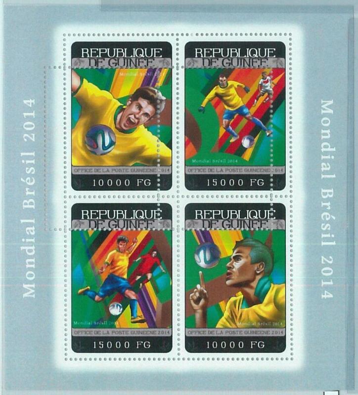 1424 - GUINEA - ERROR, 2014 MISSPERF SHEET: World Cup Brasil