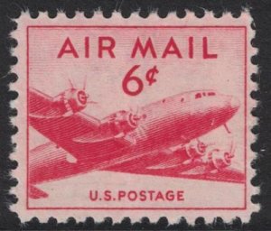 United States; #C39 Air Mail Plane 6c 1949; Mint Never hinged MNH BOB