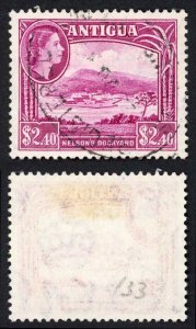 Antigua SG133 2.40 dollars Bright Reddish Purple Fine used Cat 16 pounds