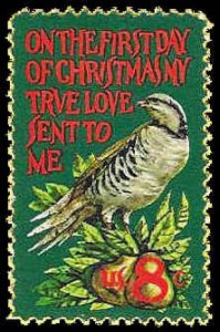 PCBstamps   US #1445 8c Christmas, Partridge, MNH, (23)