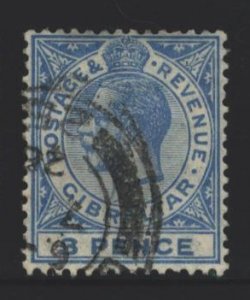 Gibraltar Sc#81 Used - paper adhesion reverse