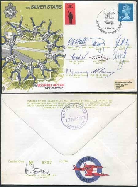 AD17d Silver Stars Biggin Hill Air Fair 14-16 May 1976 Signed by All 8 Members (