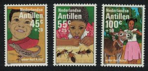 Neth. Antilles Lizard Ants Donkey Animals 3v 1983 MNH SG#816-818