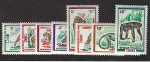 Congo SC#268-275 MNH VF SCV$15.25..Find a great spot!