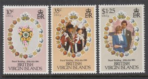 British Virgin Islands 406-408 Royal Wedding MNH VF