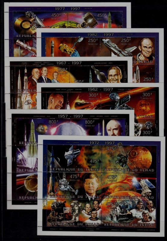 Chad 705-10 MNH s/s Space SCV58.50