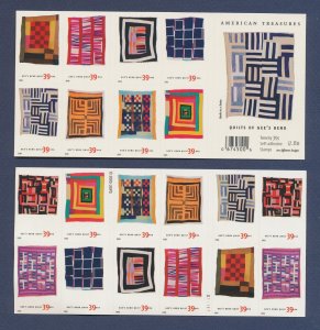 USA - 4098b - S/A MNH Booklet of 20 - Quilts of Gee's Bend - 2006