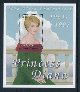 [21583] Gambia 2002 Princess Diana 40th Birth Anniversary MNH S/S