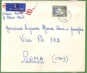 ZA1508 -  ZANZIBAR  - POSTAL HISTORY - OVERSIZED COVER to Italy - 1950's