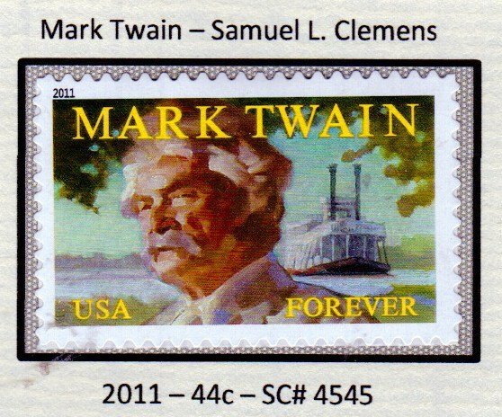 SC# 4545 - (44c) - Mark Twain - MLH single