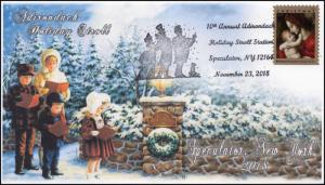 18-328, 2018, Adirondack Holiday Stroll, Pictorial Postmark, Event Cover, Specul