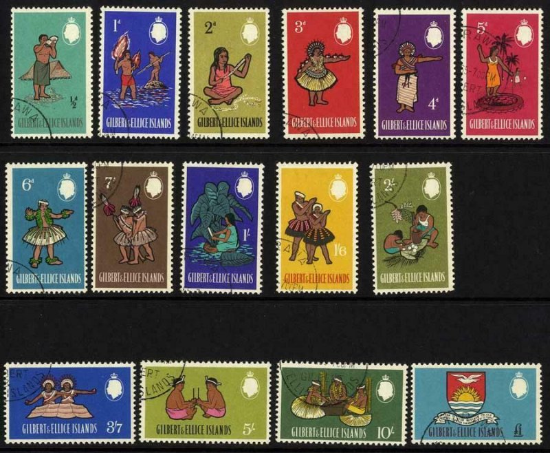 Gilbert and Ellice Is SG89/103 Set of 15 Fine Used