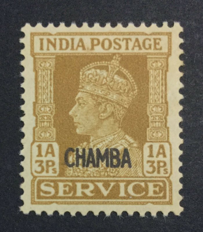 MOMEN: INDIA CHAMBA SG #O77 1941 MINT OG NH £160+++ LOT #60678