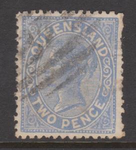 Queensland 1895 QV 2p Gray Blue Scott#99 Used