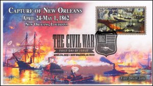 AO-4664-2, 2012, Battle of New Orleans, FDC, Add-on Cachet, DCP, Civil War, New  