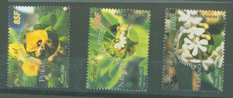 French Polynesia #837-839 Mint (NH) Single (Complete Set) (Flora) (Flowers)