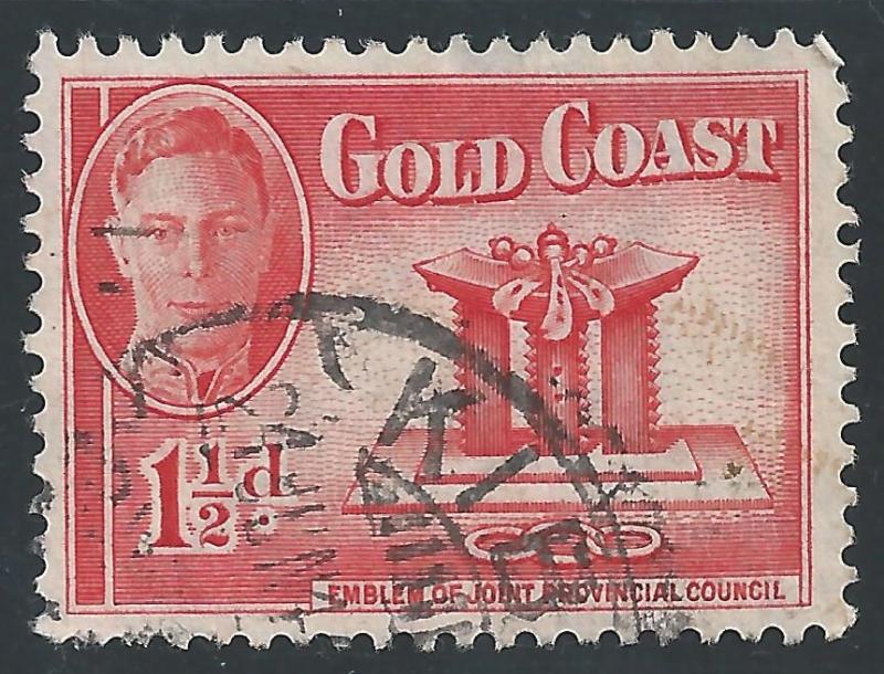 Gold Coast #132 1½p Emblem of Joint Provincial Council