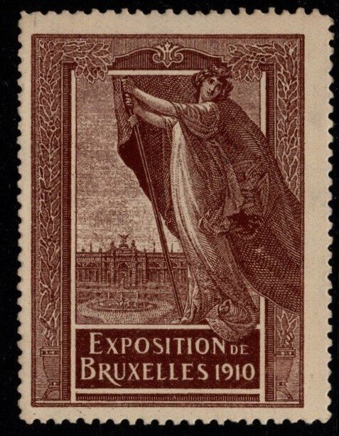 1910 Belgium Poster Stamp Brussels International Exhibition MNH