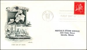 Scott C38 5 Cents New York Artmaster FDC Typed Address Planty C38-5