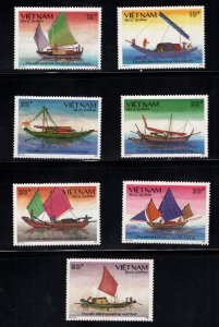 United Viet Nam Scott 1942-1948 Perforated  Fishing Boat stamp set