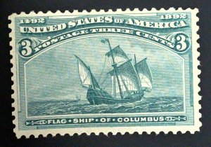 Scott #232 - F/VF - 3c Green - Columbian Expo - NG - 1893