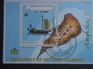 TIMOR-OCCUSSI AMBENO-1977 AMPHILED'77 INTEL. PHILATELIC EXHIBITION S/S