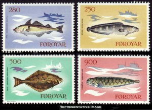 Faroe Islands Scott 97-100 Mint never hinged.