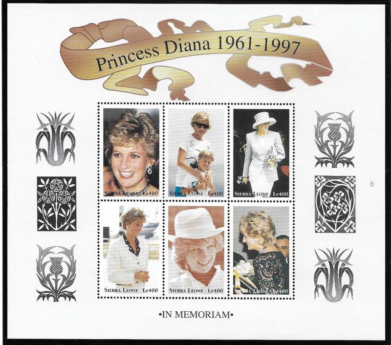 Sierra Leone  Scott 2090-2092  MNH  Princess Diana  Set of 3.