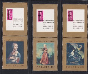 Poland # 1551-1558, Paintings in Polish Museums with Labels, CTO, 1/2 Cat.